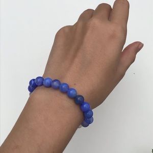 Blue lace agate crystal bracelet